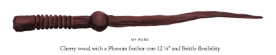 Ebony wood with a phoenix feather core 12 1 2